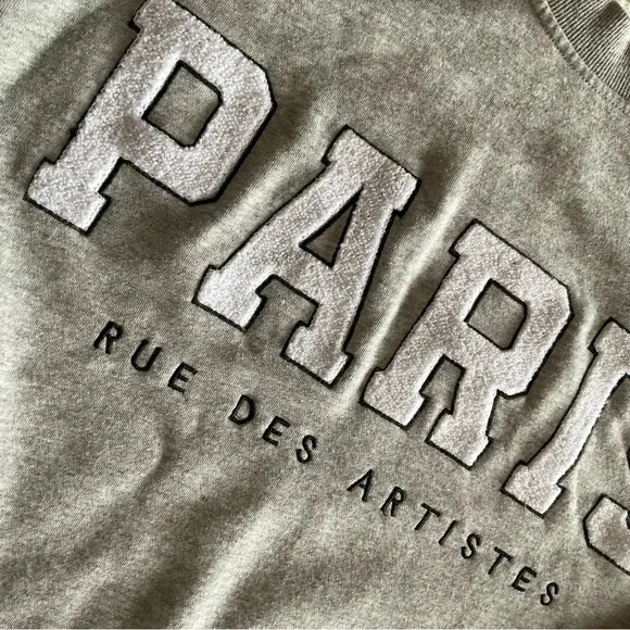 H&M Paris sweatshirt size large, grey with white - Picture 4 of 8